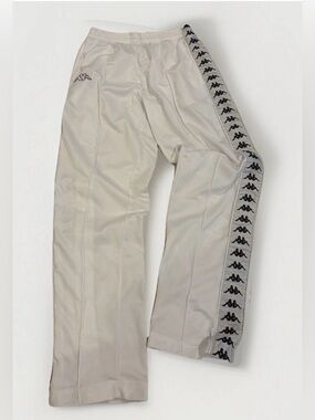 Vintage Kappa Tear Away Pants Snap Side Banda Joggers White Size Small Y2K 90s